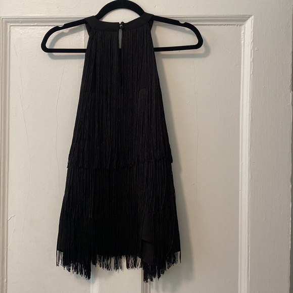 Black Fringe Top - Picture 4 of 6